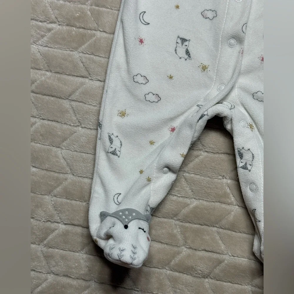 Carter's | Baby Girl Footie Fleece Pajamas | 0-3M